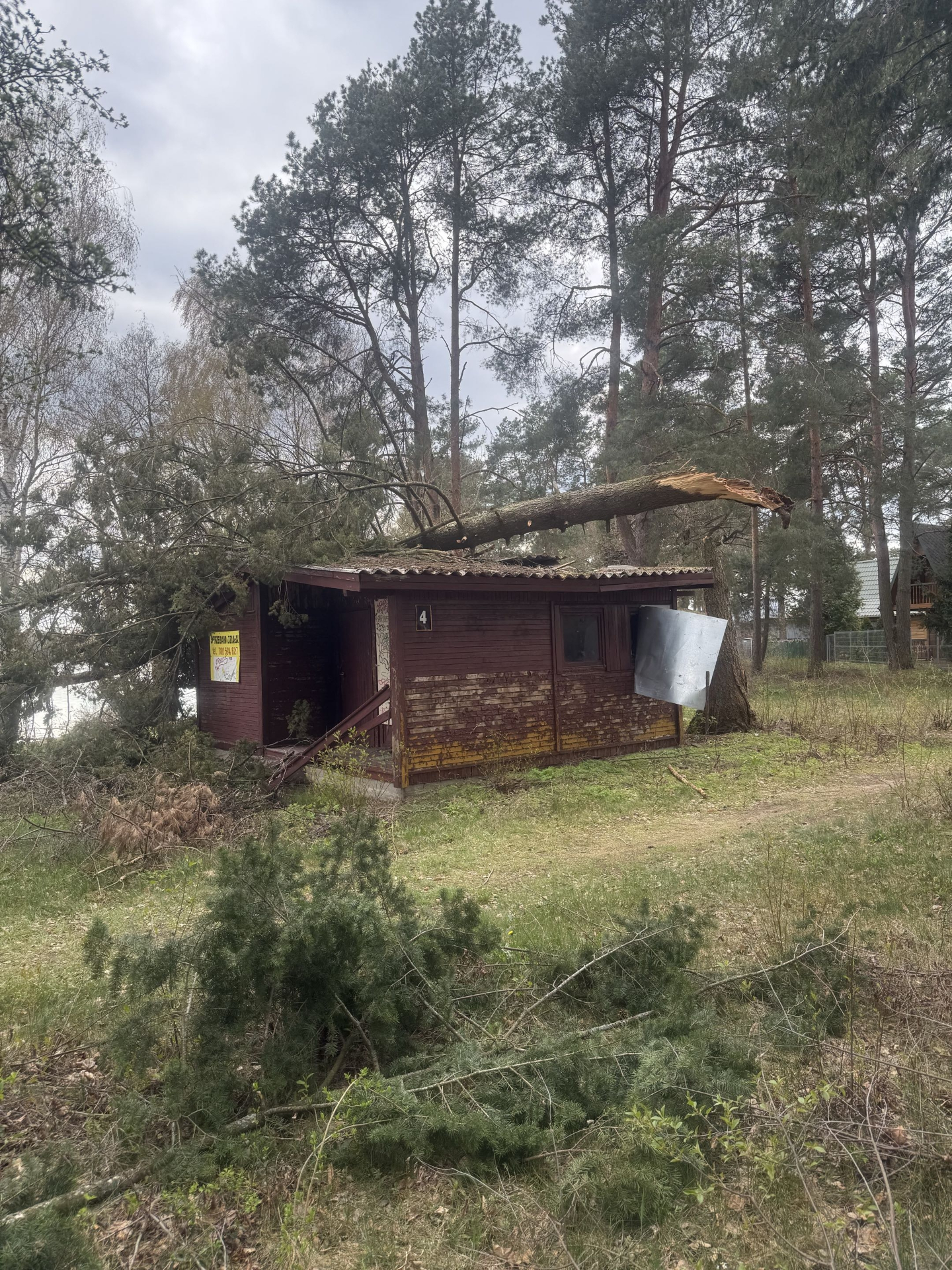 Drewniany domek letniskowy do rozbiórki